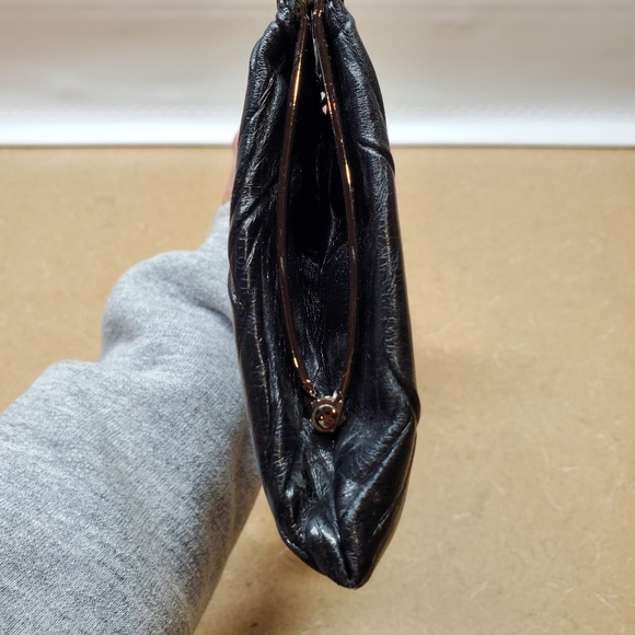 Black Leather Clutch Purse - Picture 4 of 11